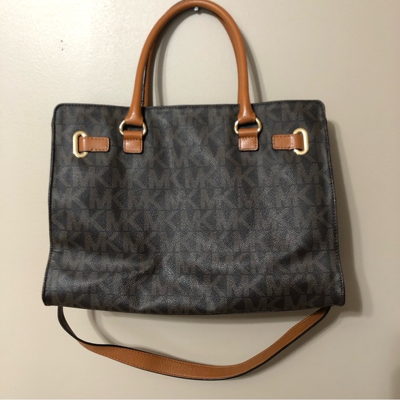 Michael Kors large Hamilton Logo Brown satchel - Picture 3 of 15